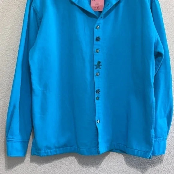 Byrkit Inc NWT Teal Blue Long Sleeve Shirt - Picture 4 of 16